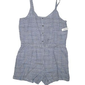 Old Navy Dark Blue and White Romper